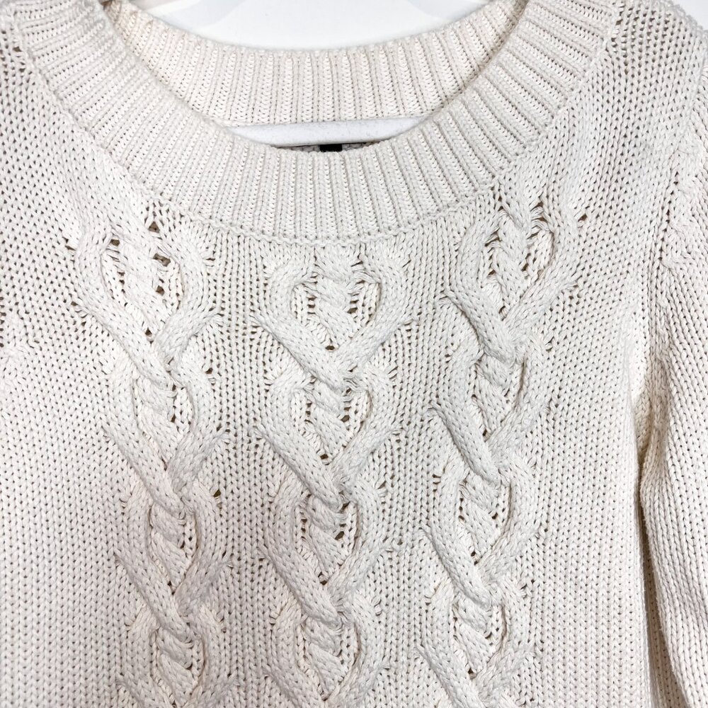 Talbots Sweater XL Chunky Cable Knit Round Neck Womens Pullover Size Extra Large - Picture 5 of 11